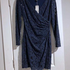 Ralph Lauren special occasion navy blue dress, size 4P